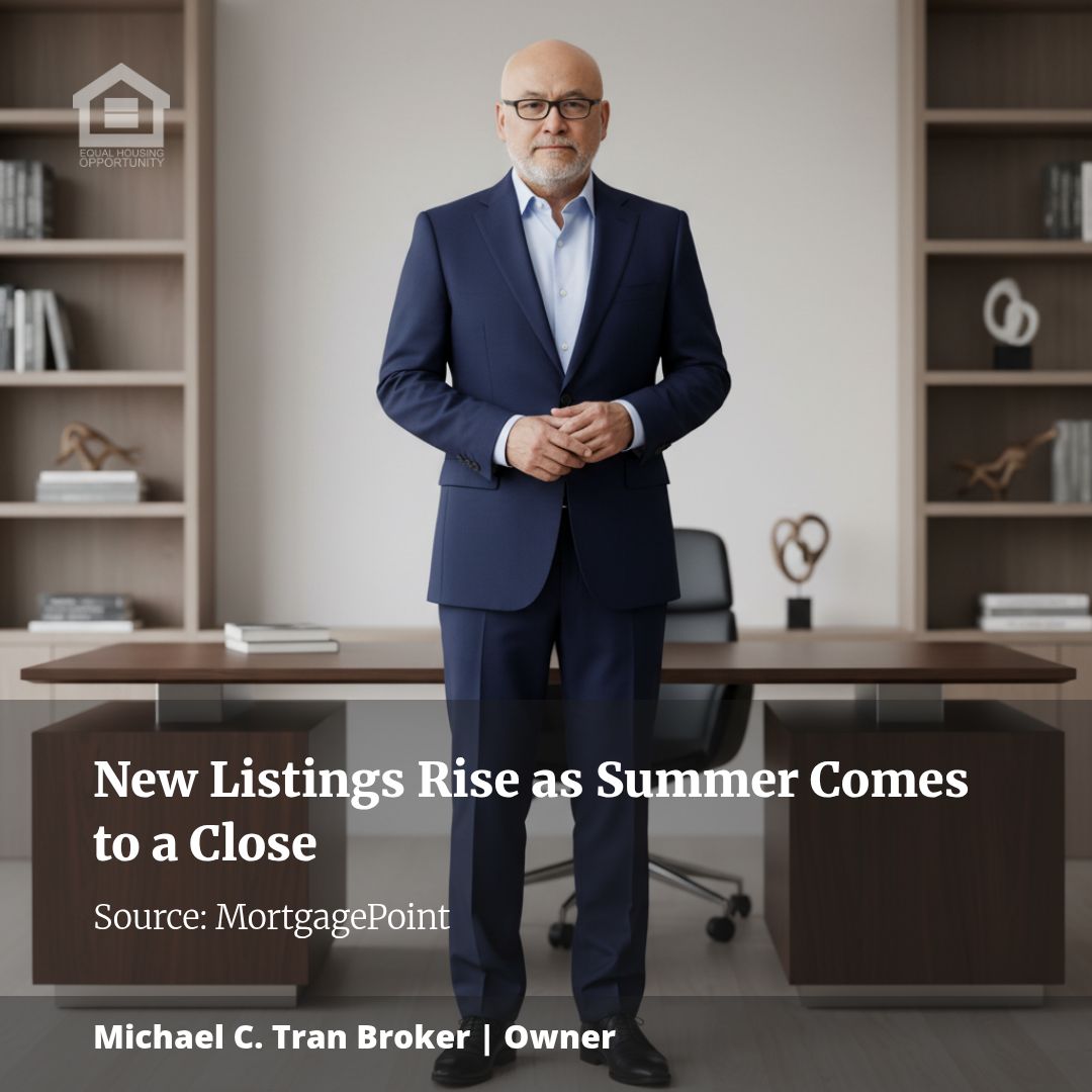 New Listings Rise as Summer Comes to a Close